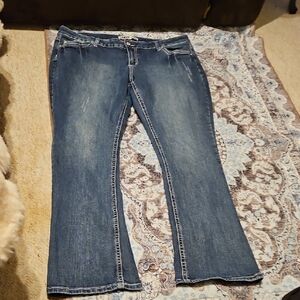 Zanadi Dark Blue Flare Jeans